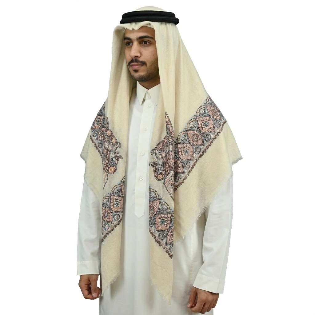 Floral pattern Brown Base Hand Embroidery