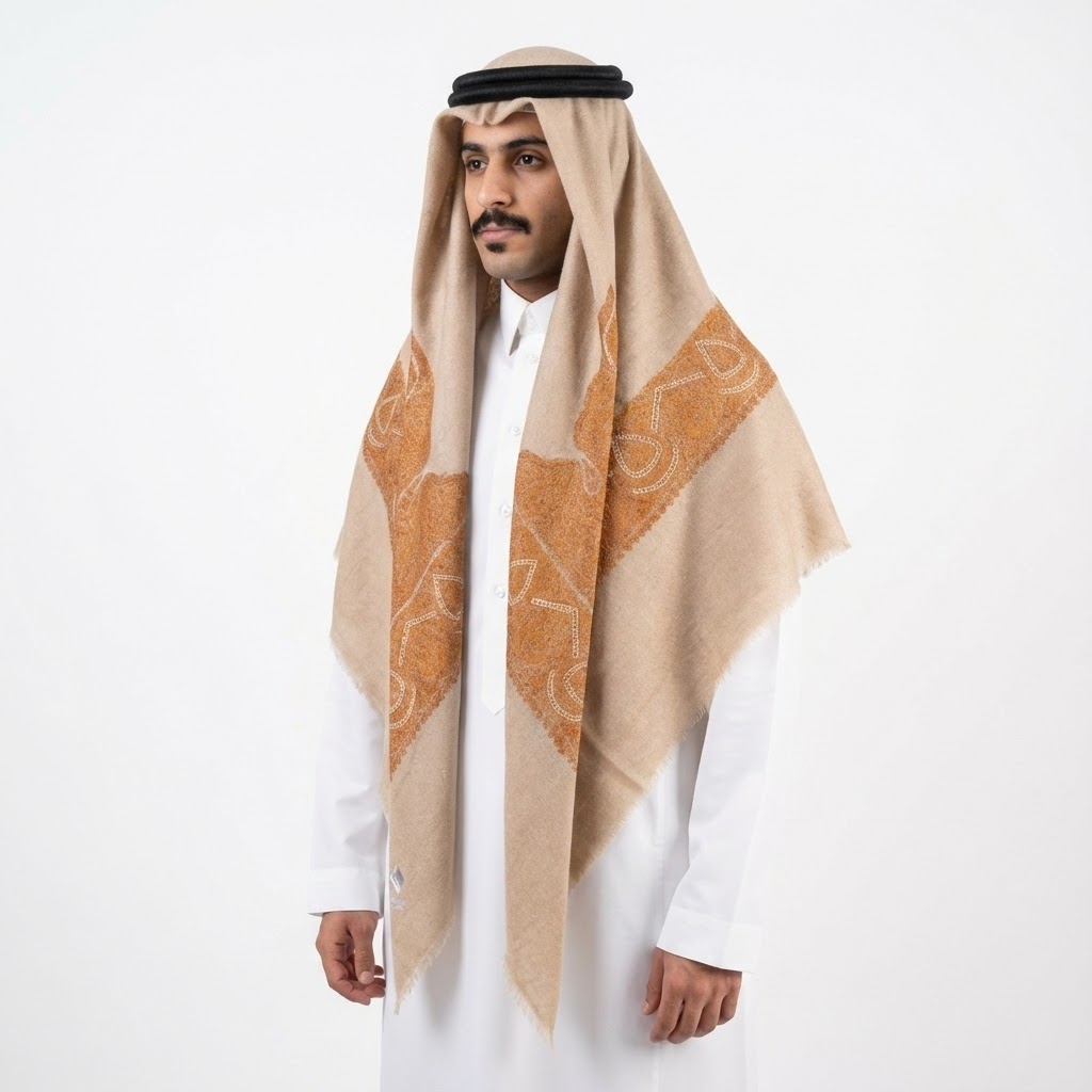 Brown pattern Hand Embroidery and Brown base